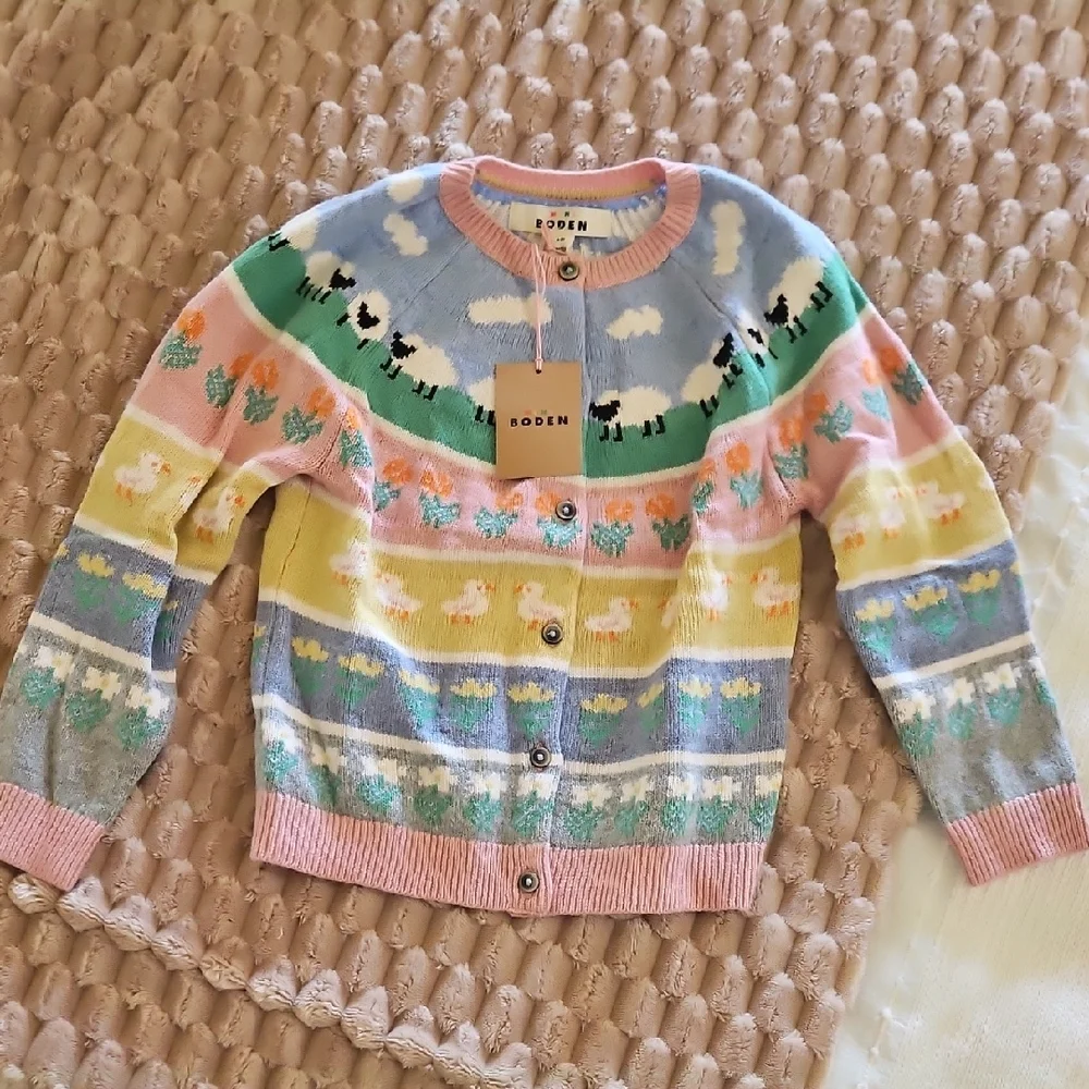Mini Boden Multicolor Patterned Sweater - Picture 1 of 4